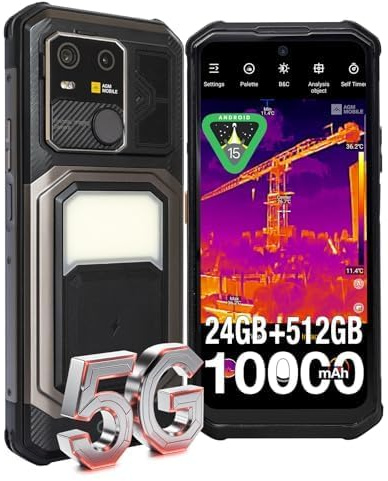 GM G3 Pro Smartphone Robuste, Caméra Thermique,24Go+512Go,Batterie 10000mAh