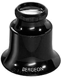 Bergeon 1458-A-15 Loupe à Double lentille pour horloger Grossissement x15 Noir M