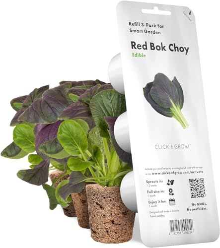 Click and Grow Smart Garden Red Bok Choy Pflanzgefäße, 3 Stück