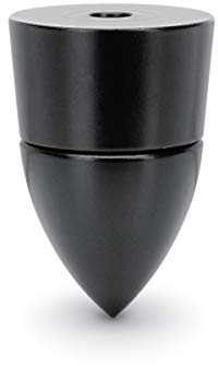 Dynavox Juego de 4 absorbedores de subvatios, desacopladores de Altura Ajustable para Altavoces y Cajas o Dispositivos HiFi, Montaje con Tornillo, Color Negro