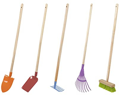 Windhager Kinder Werkzeug Set 5 Teilig, Garten-Geräte Kinder, Kinderspielzeug für Garten, Gartenwerkzeug Kinder, Gartenwerkzeug-Set, 93351, bunt