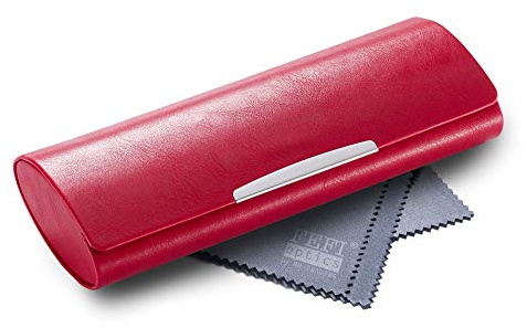 FEFI - Großes Hardcase Brillenetui color mit Chrom-Applikation