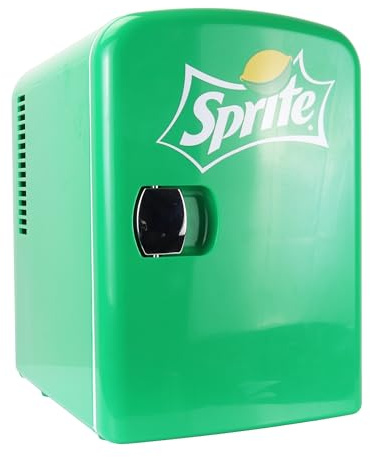 Coca Cola Coke Mini Fridges For Bedrooms 4L Small Fridge 6 Can Table Top Quiet Mini Fridges 12V Portable Cooler Warmer For Skincare Food Drinks Baby Bottles Kids Teens Home Car Travel Green