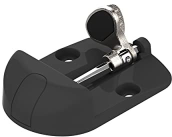 Sabot de Portail polyamide noir avec Basculeur épaisseur 30 à 85 mm - Hauteur 40 mm - Butée d'arrêt pour portail battant manuel et motorisé - Fabrication française - Sabot à Tourniquet