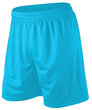 Athletic Sportswear Short de Football pour Enfants garçons Filles Premium PE Running Gym Sports Fitness Shorts, Bleu Ciel, 11-12 Ans