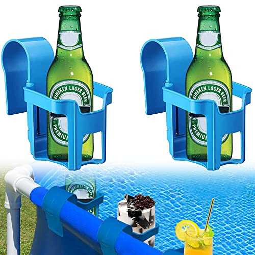 Poolkant, mugghållare för pool, dryckeshållare av plast, bubbelpool, spa, öllåda, pooltillbehör (2 st)