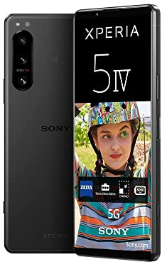 Sony Xperia 5 IV (5G Smartphone, 6,1 Zoll, 4K HDR 120 Hz OLED-Display, Dreifach-Kamera mit optischem Zoom (ZEISS T*), 3,5-mm-Audio, Dual SIM) 24+12 Monate Garantie [Amazon Exklusiv] schwarz
