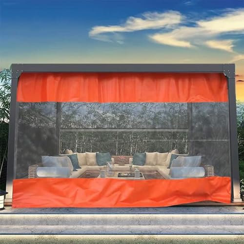 AEREY Arcise claire, isolation phonique, imperméable, coupe-vent, rideaux de bâche d'extérieur, pergola, véranda, pavillon, panneaux latéraux transparents, résistants aux intempéries, 1,8 x 2 m,