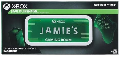 Paladone Xbox beleuchtetes Zimmerschild - Anpassbare Gaming-Zimmerdekoration - LED-Licht betrieben mit 3xAAA Batterien.
