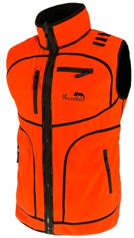 Full mundur Digital Green Camo und Blaze Camo Orange Jagdweste, Jacke, wendbar, für Herren, winddicht, wasserdicht, Blaze Orange/Coffee Brown, M