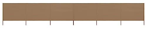 Annlera 6-teiliges Windschutzgewebe 800x160 cm Taupe Senkrechtmarkise Außen Paravent Outdoor Wetterfest Trennwand Garten Balkon Sichtschutz für Garten Terrasse Windschutz Und Privatsphäre Schutz