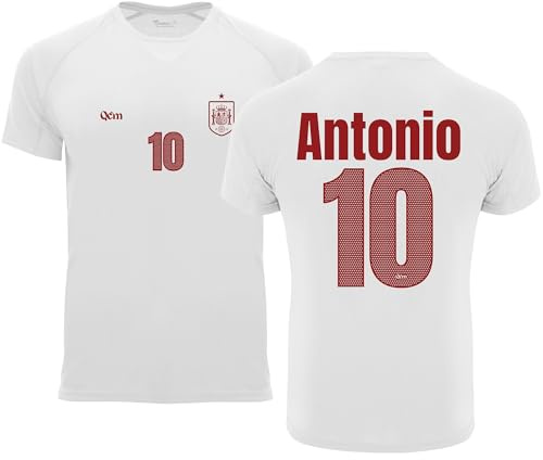 Camiseta Fútbol España Hombre y Niño – Personalizada con Nombre y Número – con Escudo – No Oficial