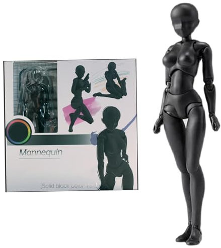 Zeichnen von Schaufensterpuppen Körper weiblich simuliertes Fähigkeit Manikin PVC DIY Artikulierte Zeichnungsfigur Modell Zeichnungsmodell zum Skizzieren von Malkünstlern, weiblich