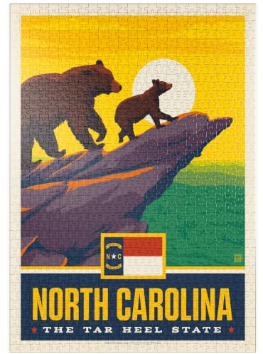MyPuzzle North Carolina: The Tar Heel State - Premium 1000 Teile Puzzle - MyPuzzle Sonderkollektion von Anderson Design Group