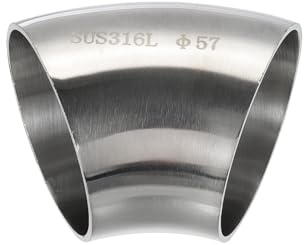 PATIKIL 1pcs 45 Degree Mandrel Bend Elbow, 2 1/4 Inch OD Steel Exhaust Elbow Exhaust Piping Connector 316 Stainless Steel for Exhaust Pipe Stair Handrail HVAC