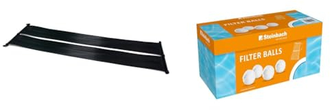 Steinbach Solarkollektor Compact – 049120 & Filter Balls – 040050 – Reinigende Filterbälle für Pools – Kompatibel mit Allen handelsüblichen Sandfilteranlagen – 700 g Verpackung