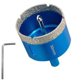 Teronbeta Broca Diamante 50 mm con Guía de Centrado, Profesional Sierra Perforadoras de Diamante para Azulejos, Porcelana, Vidrio, Mármol y Cerámica