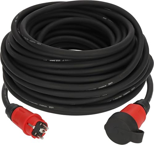 Brennenstuhl Professional Verlängerungskabel VN 2200 (25m Kabel H07RN-F 3G2,5 in schwarz, Baustelleneinsatz und ständiger Einsatz im Freien IP44, Made in Germany)