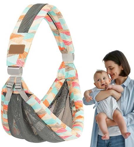 Kindertrage Tragetuch Baby, Verstellbare Tragegurt Neugeborene Ab Geburt, Tragbar Baby Tragegurt Bequemes Und Atmungsaktives, Babytragegerät Für Babys Bis 20KG