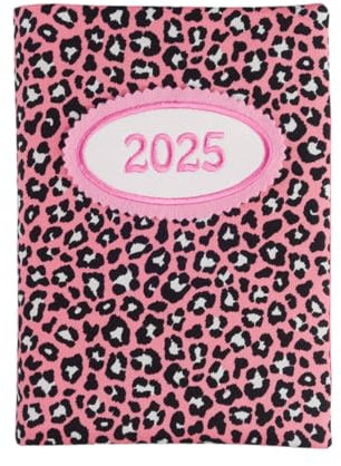 bettina bruder - Kalender Buchkalender 2026 Leoprint Leopard rosa schwarz - Timer Terminplaner Chefplaner DIN A5