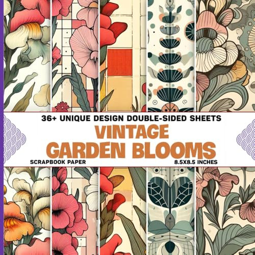 Vintage Garden Blooms Scrapbook Paper