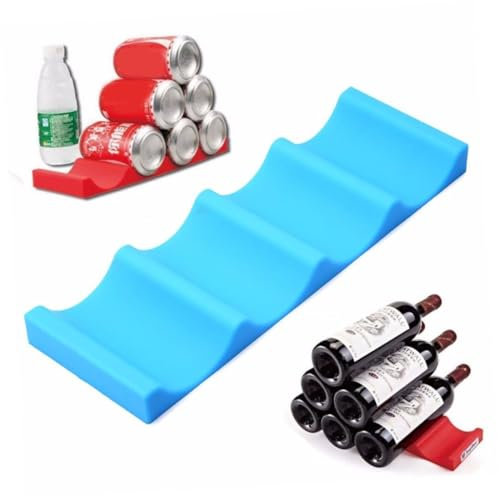 ABOOFAN Beer Bottle Pad Fridge Organizer Stackable Can Rack Drink Organizer for Fridge Silicone Tidy Tool