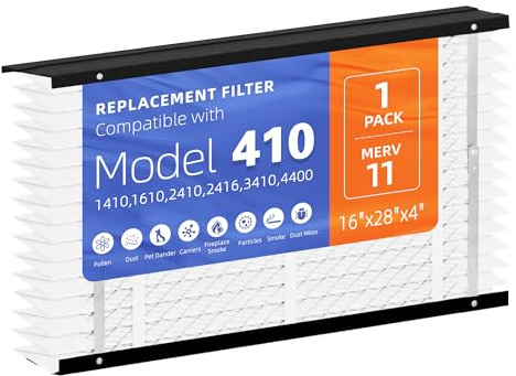 1 Pack 410 Replacement Filter, Compatible with AprilAire 410 Whole House Air Purifiers Models,1410,1610,2410,2416,3410,4400,MERV11 HVAC Furnace Filter Replacement,Actual Size:16x28x4 Air Filter
