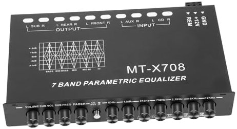 CONGARTENO Band Car Audio Equalizer Digital Stereo Graphic Eq Car Equalizer Amplifier Precision Channels Enhanced Sound Quality