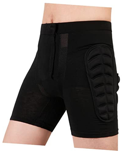 Kinder Protektorenhose Schwarz aus Baumwolle und Eva für Ski