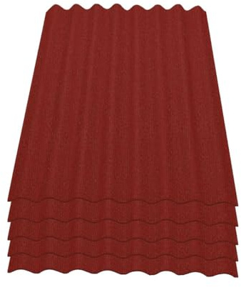 Onduline Easyline Dachplatte Wandplatte Bitumenwellplatten Wellplatte 5x0,76m² - rot