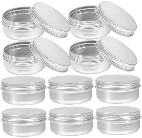 Gatuida 18pcs Aluminum Can Tin Container for Tea Leaves Small Metal Tin Box Lids for Sample Jars and Candy Storage