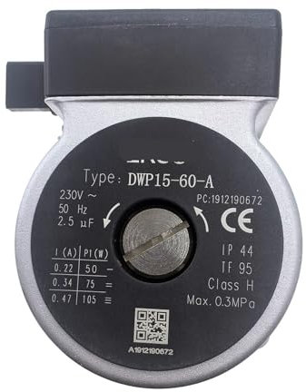 QCKRTAU Remplacement du Moteur de la Pompe de Circulation d'eau de la chaudière à gaz DWP15-60-A, Compatible avec Koreastar et NEVA LUX