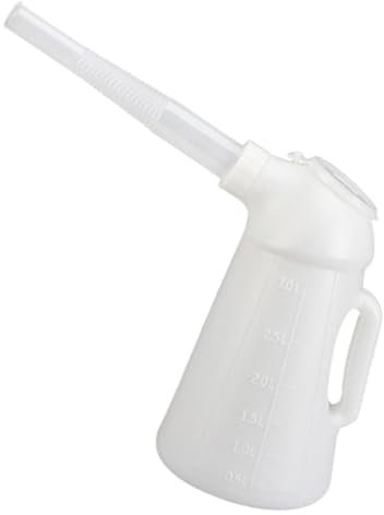 Contenedor de aceite con boquilla, dispensador de aceite de motor, contenedor a prueba de fugas, contenedor de medición de aceite con tapa para líquidos automotrices, jarras de aceite con mango