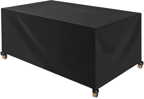 ZUROJ Abdeckung für Gartenmöbel 220x125x82cmWasserdicht Abdeckplane 420D Oxford Gewebe, Winterfest Anti-UV Gartentische Schutzhülle für Balkonmöbel Möbelsets Lounge