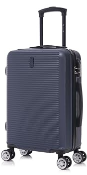 CELIMS - Valise Cabine 55x35x25 cm | Valise Cabine | Cadenas Intégré | 4 Roues 360° | Bagage Cabine | Bleu Marine