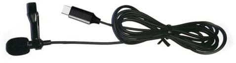 SOIMISS Mini-kondensatormikrofon mit Clip für Smartphones Kompaktes Ansteckmikrofon mit USB-c-anschluss für Live-übertragungen und Vlogs Inklusive Pu-Tasche Schwarz