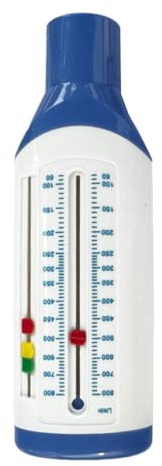 Espirómetro de ejercicio de respiración, medidor de incentivo portátil de | 6.5 pulgadas para entrenamiento de respiración profunda, dispositivo de medición de capacidad pulmonar para niños adultos