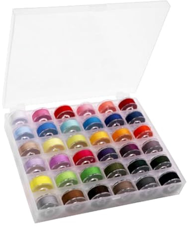 36 Pcs Sewing Machine Bobbin Threads with Case, Bobbins for Sewing Machine, Bobbin Case for Brother/Sin-ger/Janome/Kenmore/Babylock/Elna/Sin-ger Embroidery Machines