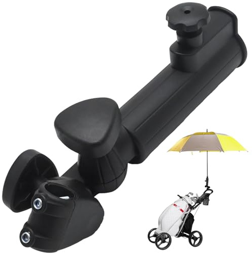 MospdyGear Universal Adapter Schirmhalter für Golfwagen, Kinderwagen & Fahrrad, 180° Verstellbar, Flexibel und Sicher, Ideal für Sonne und Regen