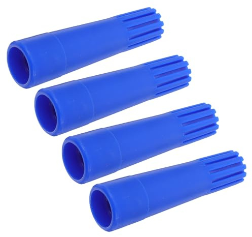 Mipcase 4pcs Blue Small Threaded Pole Adapter for Extension Pole Tip Replacement, Broom Handle Thread Tap Connector for Household Cleaning Tools Mop, Squeegee, and Broom Extension