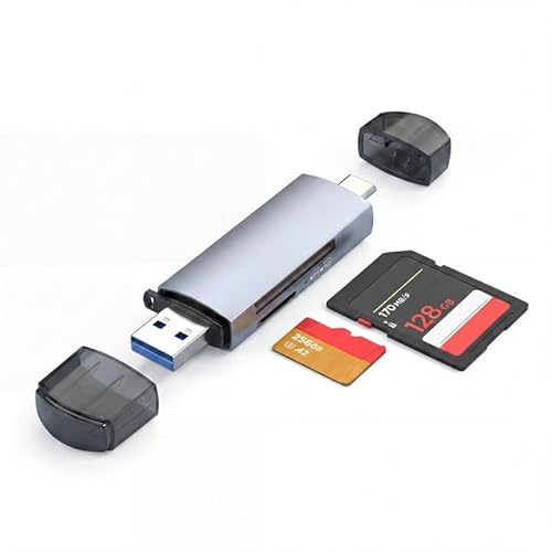 Lector de tarjetas SD USB C Dual USB 3.0 adaptador lector de tarjetas de memoria para SD Micro SD TF Sdhc Sdxc compatible con iPhone serie Android Windows Macos lector de tarjetas SD tarjeta SD