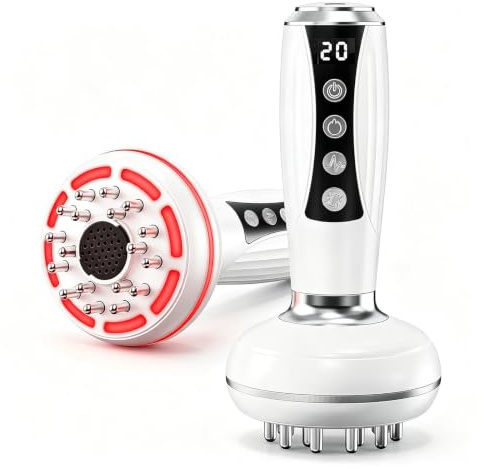 Lymphatic Drainage Massager, Handheld Body Massage Device with Gentle Heat & LED Light, Cordless Relaxation Tool for Muscle Fatigue & Daily Comfort
