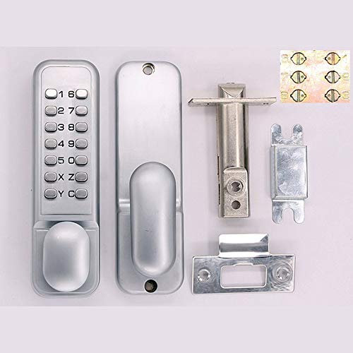 Loboo Idea Keyless Mechanical Digital Push Button Door Lock Zinc Alloy Home Entry (B)