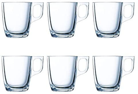 Luminarc Set di 6 tazze da caffè espresso in vetro per microonde da 9 cl, trasparente