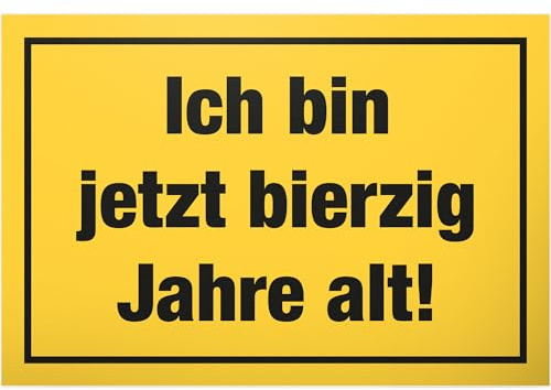 DankeDir! Bierzig Jahre - 30 x 20 cm Schild - 40er 40 Jahre Geburtstagsgeschenk Freund Männer Geschenk 40. Geburtstag - Geschenkidee Geburtstagskarte Partydeko Geburtstagsdeko