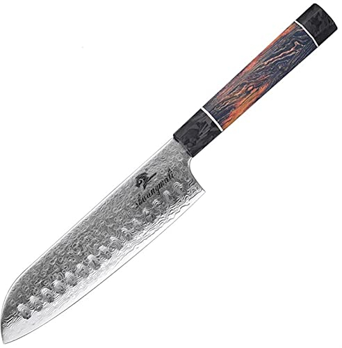 Coltelli da cucina Santoku da 7 pollici VG10. Damasco Steel Chef Santoku Knife Sharp Family Cooking Tools Affettare la coltello da cucina Coltello da cucina