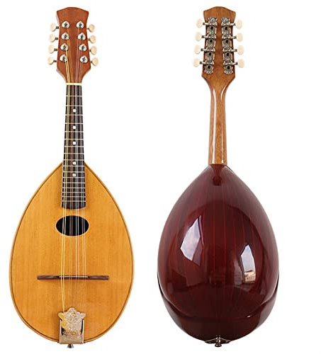 TSTS Beginner Mandolin Hand-made Solid Spruce Wood Mandolin 31 Inch Wood Spruce Top 8 String Mandolin Guitar (Color : 01)