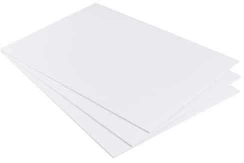 BENECREAT PVC Foam Boards, White Foam Sheets, 3mm Thick, 3 Sheets | 40x30cm/15.7x11.8IN Lightweight Rigid Foam, Expanded PVC Foam Supplies, For Mounting DIY Crafts Modelling Art Display