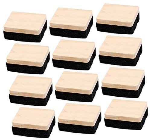 Parliky 12 Stück Holz Tafel Radierer Für Whiteboards Trockenlöschradierer Kinder Lehrer Praktisch Und Leicht Effektive Reinigung Für Schule Und Büro