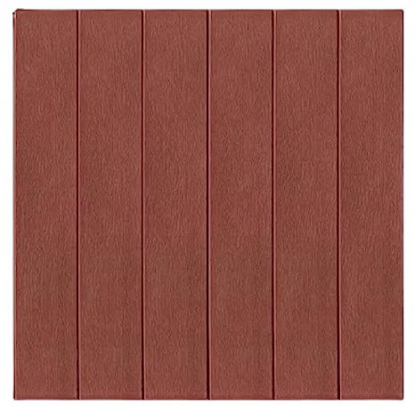 Pannelli da parete 3D, rivestimento motivo strisce, effetto legno, marrone scuro, autoadesivi, adesivi murali,impermeabile, in PVC, 77 cm x 70 cm X 2MM (10 pz, legno)